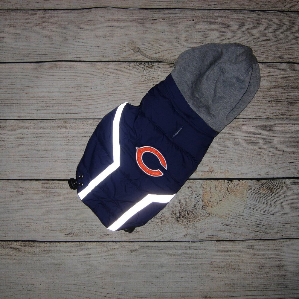 FURocious Fan Chicago Bears Hooded Puffer Coat S